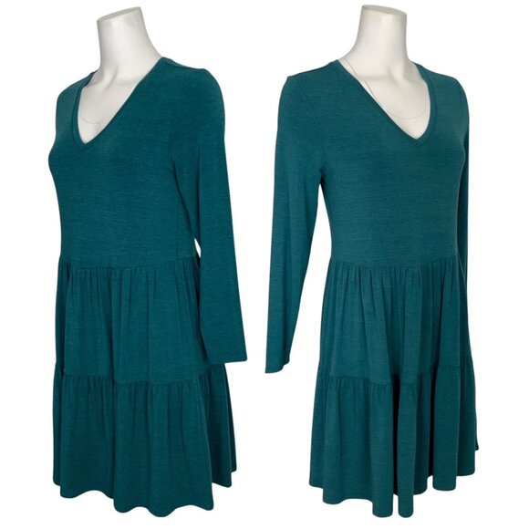 Matilda Jane Wonderment Best of The Best Dress S Teal Long Sleeve Tiered Mini - Picture 3 of 12